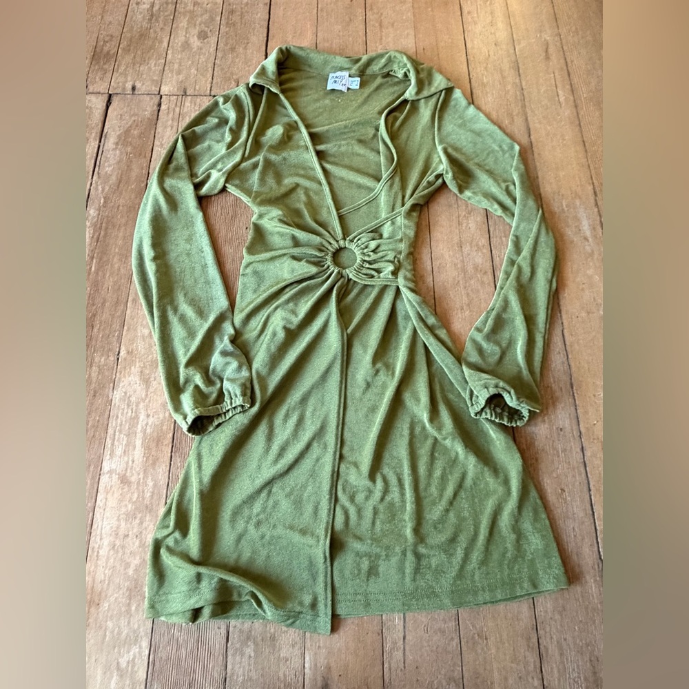 Princess Polly Sage Long Sleeve Dress